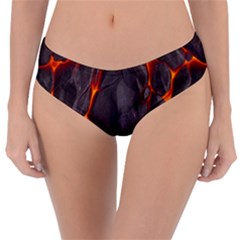 Lava Volcanic Rock Texture Reversible Classic Bikini Bottoms by artworkshop