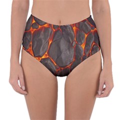 Lava Volcanic Rock Texture Reversible High-waist Bikini Bottoms by artworkshop