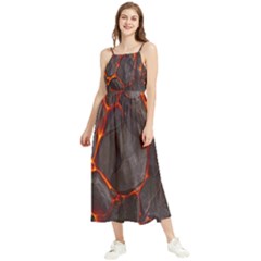 Lava Volcanic Rock Texture Boho Sleeveless Summer Dress by artworkshop