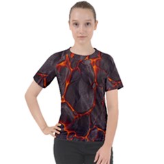 Lava Volcanic Rock Texture Women s Sport Raglan Tee