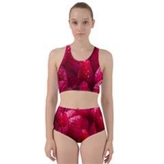 Raspberries Racer Back Bikini Set by artworkshop