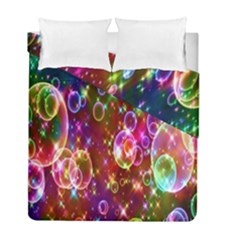 Rainbow Spectrum Bubbles Duvet Cover Double Side (full/ Double Size) by artworkshop