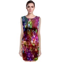 Rainbow Spectrum Bubbles Classic Sleeveless Midi Dress by artworkshop