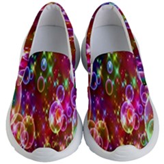 Rainbow Spectrum Bubbles Kids Lightweight Slip Ons by artworkshop