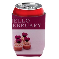 Hello February Text And Cupcakes Can Holder