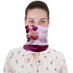 Hello February Text And Cupcakes Face Covering Bandana (adult)