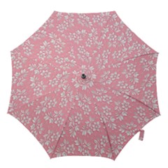 Texture With White Flowers Hook Handle Umbrellas (large) by artworkshop