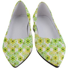 Bitesize Flowers Pearls And Donuts Yellow Green Check White Women s Block Heels  by Mazipoodles