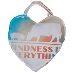 Vegan Animal Lover T- Shirt Kindness Is Everything Vegan Animal Lover T- Shirt Giant Heart Shaped Tote by maxcute