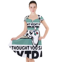 Video Gamer T- Shirt Exercise I Thought You Said Extra Lives - Gamer T- Shirt Cap Sleeve Midi Dress by maxcute