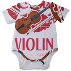 Violin T- Shirt Cool Girls Play Violin T- Shirt Baby Short Sleeve Bodysuit by maxcute