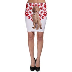 Vizsla Gifts T- Shirt Cool Vizsla Valentine Heart Paw Vizsla Dog Lover Valentine Costume T- Shirt Bodycon Skirt by maxcute
