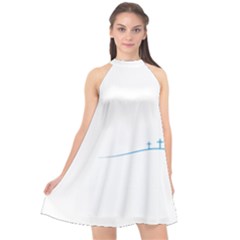 Voice Actor T- Shirt As For Me And My Voice We Will Serve The Lord Christian T- Shirt Halter Neckline Chiffon Dress  by maxcute