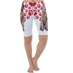 Weimaraner Gifts T- Shirt Cool Weimaraner Valentine Heart Paw Weimaraner Dog Lover Valentine Costume Cropped Leggings 