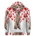 Weimaraner Gifts T- Shirt Cool Weimaraner Valentine Heart Paw Weimaraner Dog Lover Valentine Costume Men s Zipper Hoodie View2