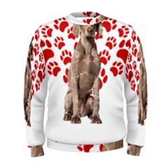 Weimaraner Gifts T- Shirt Cool Weimaraner Valentine Heart Paw Weimaraner Dog Lover Valentine Costume Men s Sweatshirt