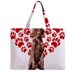 Weimaraner Gifts T- Shirt Cool Weimaraner Valentine Heart Paw Weimaraner Dog Lover Valentine Costume Zipper Mini Tote Bag