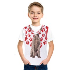 Weimaraner Gifts T- Shirt Cool Weimaraner Valentine Heart Paw Weimaraner Dog Lover Valentine Costume Kids  Basketball Tank Top