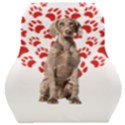 Weimaraner Gifts T- Shirt Cool Weimaraner Valentine Heart Paw Weimaraner Dog Lover Valentine Costume Car Seat Back Cushion  View1