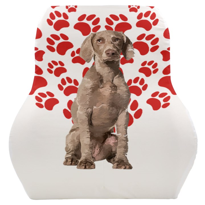 Weimaraner Gifts T- Shirt Cool Weimaraner Valentine Heart Paw Weimaraner Dog Lover Valentine Costume Car Seat Back Cushion 