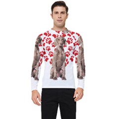 Weimaraner Gifts T- Shirt Cool Weimaraner Valentine Heart Paw Weimaraner Dog Lover Valentine Costume Men s Long Sleeve Rash Guard