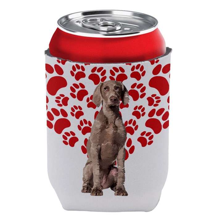 Weimaraner Gifts T- Shirt Cool Weimaraner Valentine Heart Paw Weimaraner Dog Lover Valentine Costume Can Holder