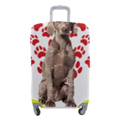 Weimaraner Gifts T- Shirt Cool Weimaraner Valentine Heart Paw Weimaraner Dog Lover Valentine Costume Luggage Cover (Small)