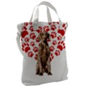 Weimaraner Gifts T- Shirt Cool Weimaraner Valentine Heart Paw Weimaraner Dog Lover Valentine Costume Canvas Messenger Bag View2