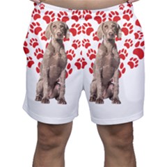 Weimaraner Gifts T- Shirt Cool Weimaraner Valentine Heart Paw Weimaraner Dog Lover Valentine Costume Men s Shorts