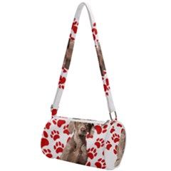 Weimaraner Gifts T- Shirt Cool Weimaraner Valentine Heart Paw Weimaraner Dog Lover Valentine Costume Mini Cylinder Bag