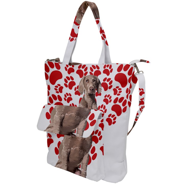 Weimaraner Gifts T- Shirt Cool Weimaraner Valentine Heart Paw Weimaraner Dog Lover Valentine Costume Shoulder Tote Bag