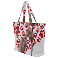 Weimaraner Gifts T- Shirt Cool Weimaraner Valentine Heart Paw Weimaraner Dog Lover Valentine Costume Zip Up Canvas Bag