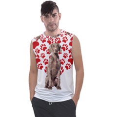 Weimaraner Gifts T- Shirt Cool Weimaraner Valentine Heart Paw Weimaraner Dog Lover Valentine Costume Men s Regular Tank Top