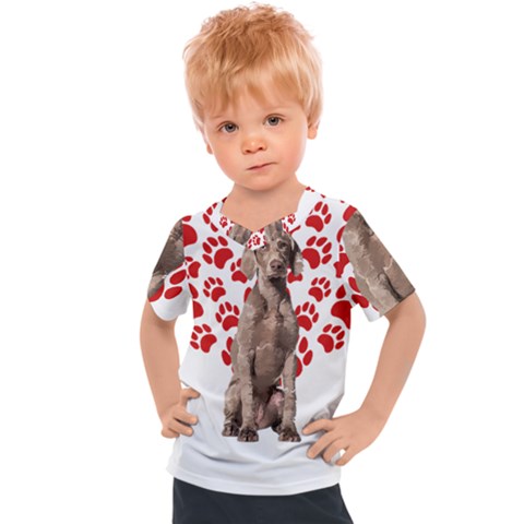 Weimaraner Gifts T- Shirt Cool Weimaraner Valentine Heart Paw Weimaraner Dog Lover Valentine Costume Kids  Sports Tee by maxcute