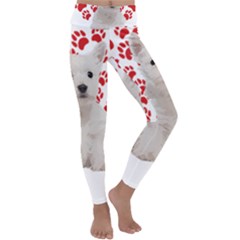 West Highland White Terrier Gift T- Shirt Cute West Highland White Terrier Valentine Heart Paw West Kids  Lightweight Velour Classic Yoga Leggings by maxcute