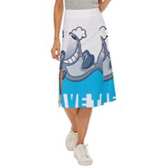 Whale Lovers T- Shirt Cute Whale Kids Water Sarcastic But Do I Have To  T- Shirt Midi Panel Skirt by maxcute