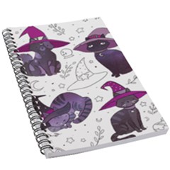 Witch Cat T- Shirt Cute Fantasy Space Witch Cats T- Shirt 5 5  X 8 5  Notebook by maxcute