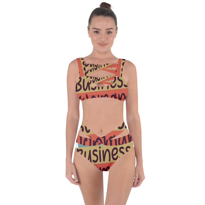 Woman T- Shirt Career Business Woman T- Shirt Bandaged Up Bikini Set 