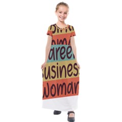 Woman T- Shirt Career Business Woman T- Shirt Kids  Short Sleeve Maxi Dress