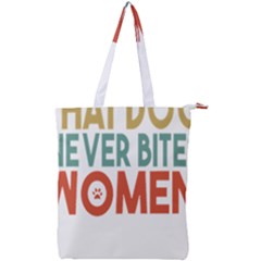 Women And Girls T- Shirtthat Dog Never Bites Women  T- Shirt Double Zip Up Tote Bag by maxcute