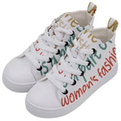 Women Empowerment Inspiring Quote Femin T- Shirt Women Empowerment Inspiring Quote Feminist Tee For Kids  Mid-top Canvas Sneakers by maxcute