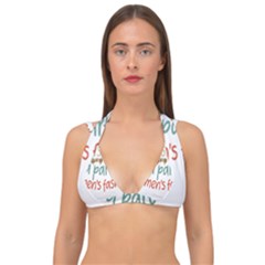 Women Empowerment Inspiring Quote Femin T- Shirt Women Empowerment Inspiring Quote Feminist Tee For Double Strap Halter Bikini Top