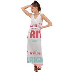 Writer Gift T- Shirt Just Write And Everything Will Be Alright T- Shirt V-neck Chiffon Maxi Dress by maxcute