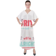 Writer Gift T- Shirt Just Write And Everything Will Be Alright T- Shirt V-neck Boho Style Maxi Dress by maxcute