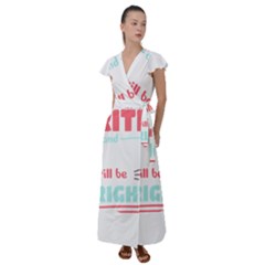 Writer Gift T- Shirt Just Write And Everything Will Be Alright T- Shirt Flutter Sleeve Maxi Dress by maxcute
