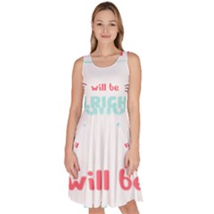 Writer Gift T- Shirt Just Write And Everything Will Be Alright T- Shirt Knee Length Skater Dress With Pockets by maxcute