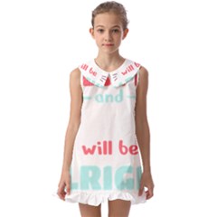 Writer Gift T- Shirt Just Write And Everything Will Be Alright T- Shirt Kids  Pilgrim Collar Ruffle Hem Dress by maxcute