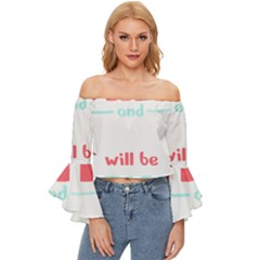 Writer Gift T- Shirt Just Write And Everything Will Be Alright T- Shirt Off Shoulder Flutter Bell Sleeve Top by maxcute