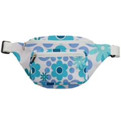 Flowers Pearls And Donuts Pastel Teal Periwinkle Teal White  Fanny Pack