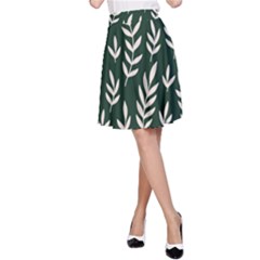 Leaves Foliage Plants Pattern A-line Skirt by Ravend